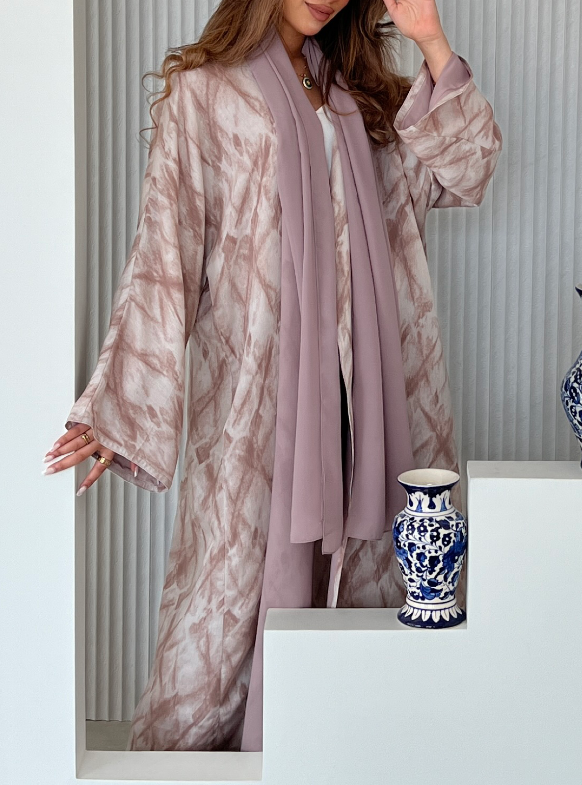 Print Organza Abaya