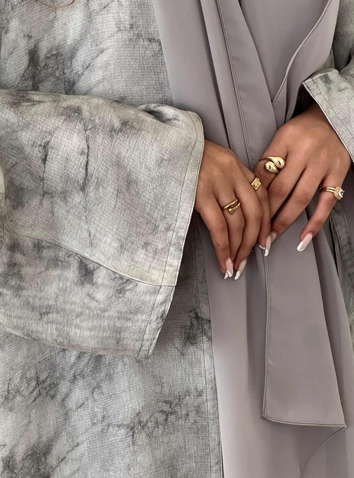 Print Organza Abaya